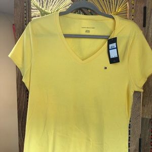 Yellow Women’s Tommy Hilfiger V-neck tee